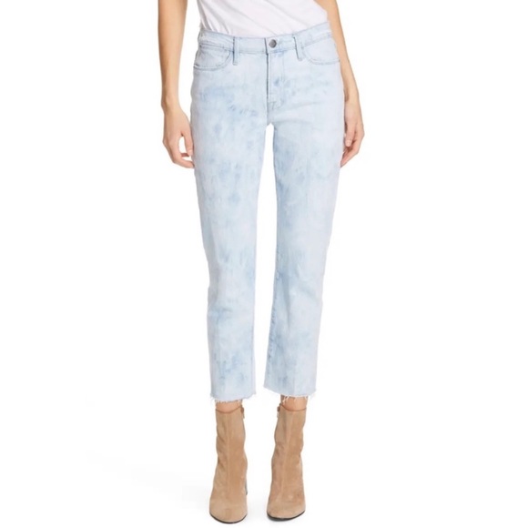 FRAME DENIM • Cloud Blue Tie Dye Le High Straight Leg Jeans - Picture 13 of 16